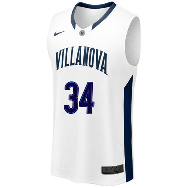 Men #34 Tim Delaney Villanova Wildcats College Basketball Jerseys Sale-White - Click Image to Close